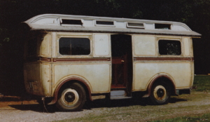 The Eccles caravan in 1976 prior to restoration